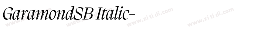 GaramondSB Italic字体转换